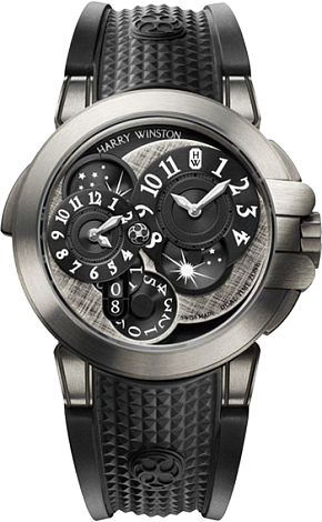 Harry Winston Ocean Collection Dual Time Monochrome OCEATZ44ZZ008 Harry Winston Ocean Collection Dual Time Monochrome OCEATZ44ZZ008