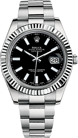 Rolex Архив Rolex 41mm Steel and White Gold 116334 Black