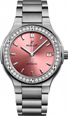 Hublot Classic Fusion Titanium Pink Bracelet 568.NX.891P.NX.1204 Hublot Classic Fusion Titanium Pink Bracelet 568.NX.891P.NX.1204