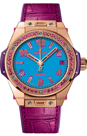 Hublot Архив Hublot One Click Pop Art King Gold Rose 39 mm 465.OP.5189.LR.1233.POP16