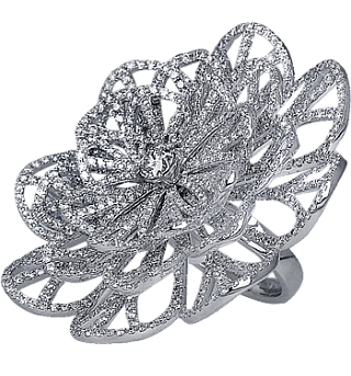 Jacob & Co. Jewelry Fine Jewelry Abanico Flower Cocktail Ring Full Pave 91328563 Jacob & Co. Jewelry Fine Jewelry Abanico Flower Cocktail Ring Full Pave 91328563