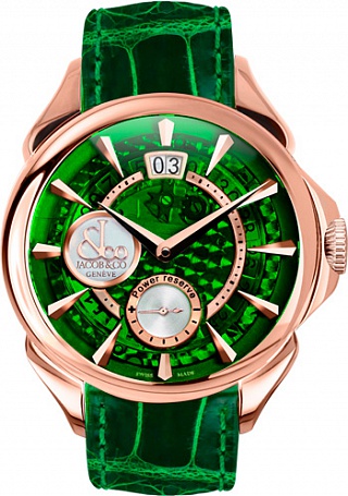 Jacob & Co. Watches Gents Collection PALATIAL CLASSIC BIG DATE MINERAL CRYSTAL DIAL PC400.40.NS.MG.A Jacob & Co. Watches Gents Collection PALATIAL CLASSIC BIG DATE MINERAL CRYSTAL DIAL PC400.40.NS.MG.A