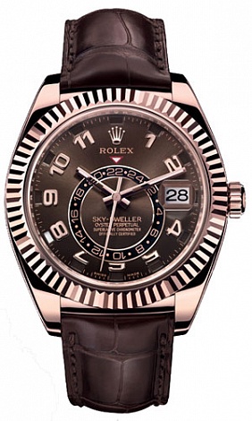 Rolex Sky-Dweller 42mm Everose Gold 326135 Chocolate