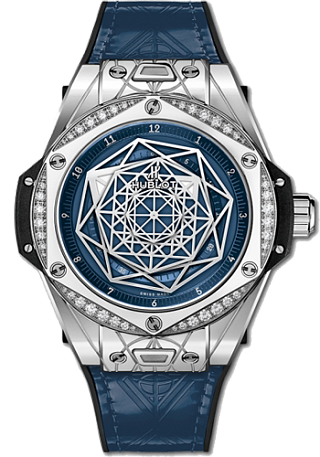 Hublot Big Bang One Click 39 MM Bleu Steel blue Diamonds 39 мм 465.SS.7179.VR.1204.MXM19