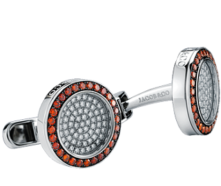 Jacob & Co. Jewelry Men's Cufflinks Cognac & White Diamond Cufflinks 91121117 Jacob & Co. Jewelry Men's Cufflinks Cognac & White Diamond Cufflinks 91121117