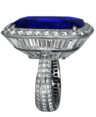 Jacob & Co. Jewelry High Jewelry Diamond Ring with Oval Blue Sapphire 91328347 Jacob & Co. Jewelry High Jewelry Diamond Ring with Oval Blue Sapphire 91328347