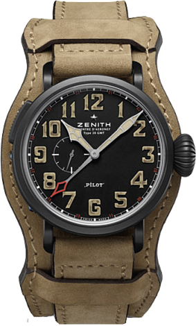 Zenith Pilot Montre d'Aéronef Type 20 GMT 1903 96.2431.693/21.C740 Zenith Pilot Montre d'Aéronef Type 20 GMT 1903 96.2431.693/21.C740
