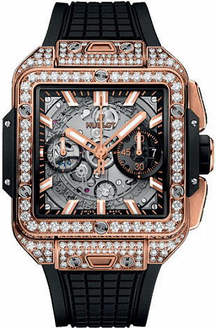 Hublot Square Bang 42mm Unico King Gold Pavé 821.OX.0180.RX.1604 Hublot Square Bang 42mm Unico King Gold Pavé 821.OX.0180.RX.1604