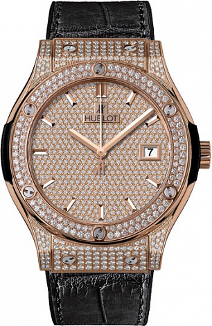 Hublot Classic Fusion King Gold Full Pave 42mm 542.OX.9010.LR.1704