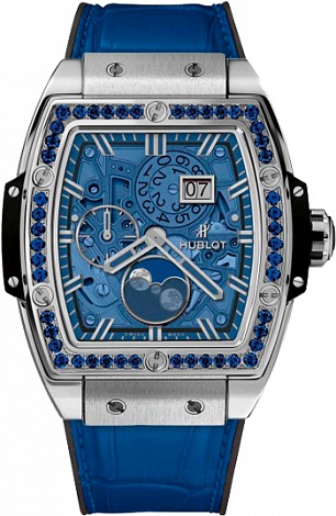 Hublot Spirit of Big Bang Moonphase Blue 647.NX.5171.LR.1201 Hublot Spirit of Big Bang Moonphase Blue 647.NX.5171.LR.1201