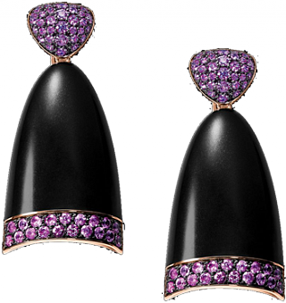 De Grisogono Jewelry Black Bell Collection Earrings 13701/06