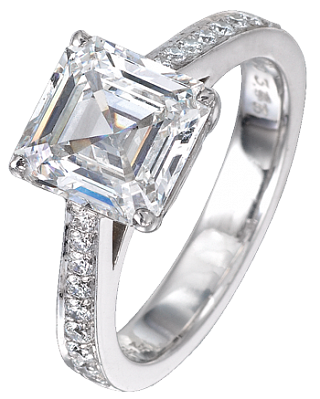 Jacob & Co. Jewelry Bridal Square Emerald-Cut Diamond Solitaire 90403198 Jacob & Co. Jewelry Bridal Square Emerald-Cut Diamond Solitaire 90403198