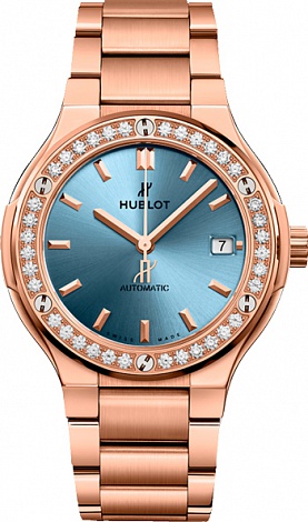 Hublot Classic Fusion King Gold Light Blue 568.OX.891L.OX.1204