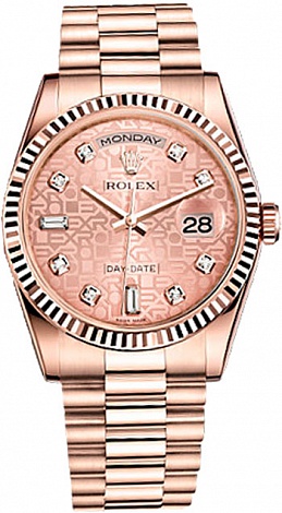 Rolex Day-Date 36mm Everose Gold 118235f-0006 Rolex Day-Date 36mm Everose Gold 118235f-0006