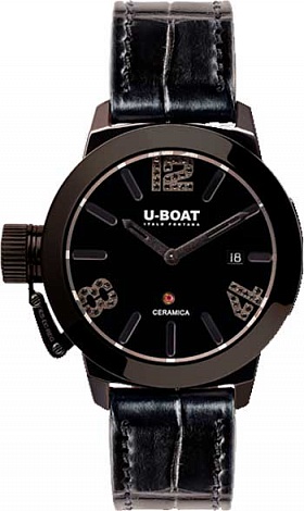 U-BOAT Classico 42 CERAMIC BLACK DIAMONDS 7124 U-BOAT Classico 42 CERAMIC BLACK DIAMONDS 7124