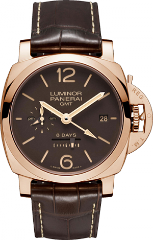 PANERAI LUMINOR 1950 8 DAYS GMT ORO ROSSO PAM00576 PANERAI LUMINOR 1950 8 DAYS GMT ORO ROSSO PAM00576