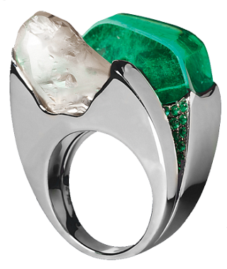 Jacob & Co. Jewelry High Jewelry Emerald Diamond Ring 91224676