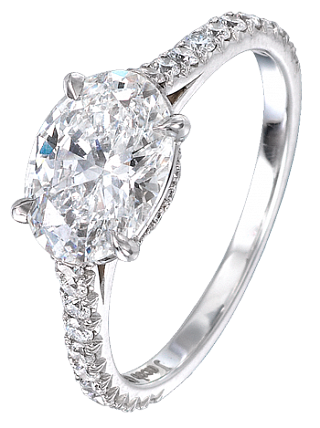 Jacob & Co. Jewelry Bridal Oval-Cut Diamond Solitaire 90402059
