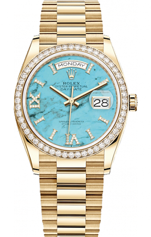 Rolex Day-Date Turquoise Dial 128348rbr-0037