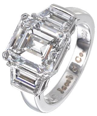 Jacob & Co. Jewelry Bridal Emerald-Cut Diamond Solitaire 90713354 Jacob & Co. Jewelry Bridal Emerald-Cut Diamond Solitaire 90713354