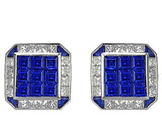 Jacob & Co. Jewelry Men's Cufflinks Sapphire and Diamond Cufflinks 91226152 Jacob & Co. Jewelry Men's Cufflinks Sapphire and Diamond Cufflinks 91226152