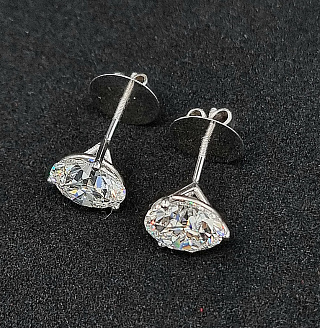 Пусеты с бриллиантами 3 карата 03