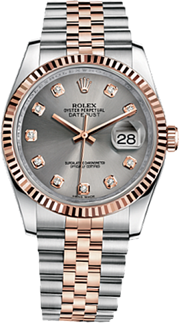 Rolex Datejust 36,39,41 mm 36 mm Steel and Everose Gold 116231-0100