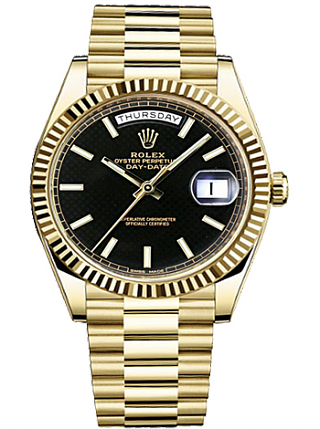 Rolex Day-Date 40 mm Yellow Gold Black 228238-black