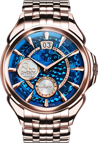 Jacob & Co. Watches Gents Collection PALATIAL CLASSIC BIG DATE MINERAL CRYSTAL DIAL PC400.40.NS.MB.A40AA