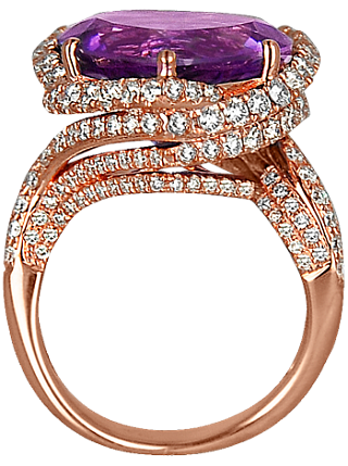 Jacob & Co. Jewelry High Jewelry Heart Amethyst Diamond Ring 91327327