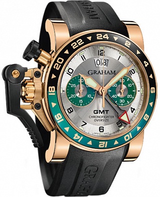 Graham Chronofighter Oversize GMT Silver BRG Gold 2OVGR.S06A.K10B Graham Chronofighter Oversize GMT Silver BRG Gold 2OVGR.S06A.K10B