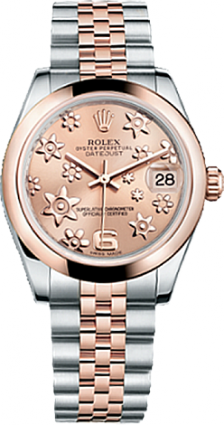 Rolex Datejust 26,29,31,34 mm 31mm Steel and Everose Gold 178241 Pink Floral Dial Jubile Rolex Datejust 26,29,31,34 mm 31mm Steel and Everose Gold 178241 Pink Floral Dial Jubile