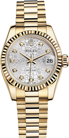 Rolex Архив Rolex 26mm Yellow Gold 179178 Jubilee Silver