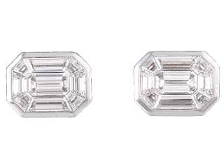 Jacob & Co. Jewelry Men's Cufflinks Emerald-cut Diamond Cufflinks 90502139