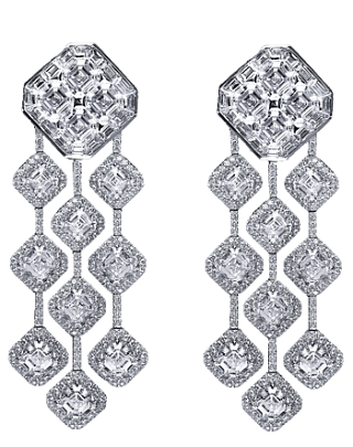 Jacob & Co. Jewelry High Jewelry Multi-Strand Diamond Earrings 91123260