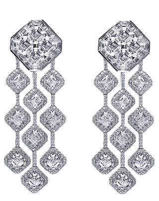 Jacob & Co. Jewelry High Jewelry Multi-Strand Diamond Earrings 91123260 Jacob & Co. Jewelry High Jewelry Multi-Strand Diamond Earrings 91123260