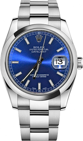 Rolex Архив Rolex 36 mm Steel 116200 Blue dial sticks Oyster Rolex Архив Rolex 36 mm Steel 116200 Blue dial sticks Oyster