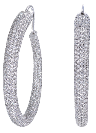 Jacob & Co. Jewelry High Jewelry Melange White Gold Oval Earrings 91020393