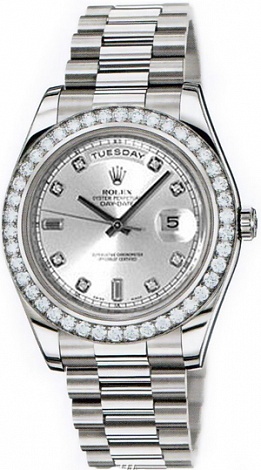 Rolex Архив Rolex 41mm White Gold 218349 Silver Diamond Rolex Архив Rolex 41mm White Gold 218349 Silver Diamond