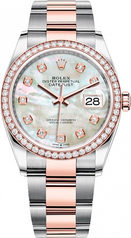 Rolex Datejust 36,39,41 mm 36 mm Steel and Everose Gold 126281RBR-0010