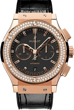 Hublot Classic Fusion Chronograph Gold Diamonds 541.OX.1180.LR.1104