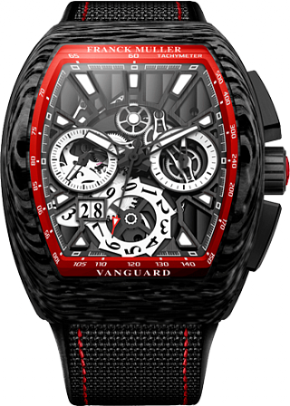 Franck Muller Vanguard Grand Date Carbon Red V 45 CC GD SQT CARBONE R