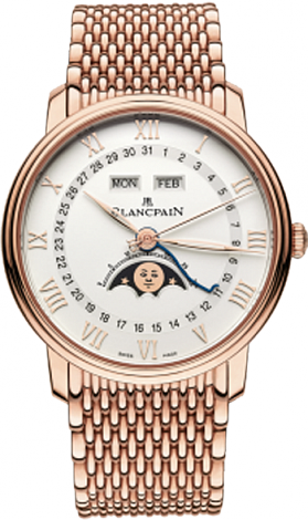 Blancpain Villeret Moon Phase Complete Calendar 40mm 6654-3642-MMB Blancpain Villeret Moon Phase Complete Calendar 40mm 6654-3642-MMB