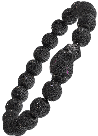 Jacob & Co. Jewelry Men's Bracelets Black Diamond Pave' Set Ball Bracelet 91017806 Jacob & Co. Jewelry Men's Bracelets Black Diamond Pave' Set Ball Bracelet 91017806